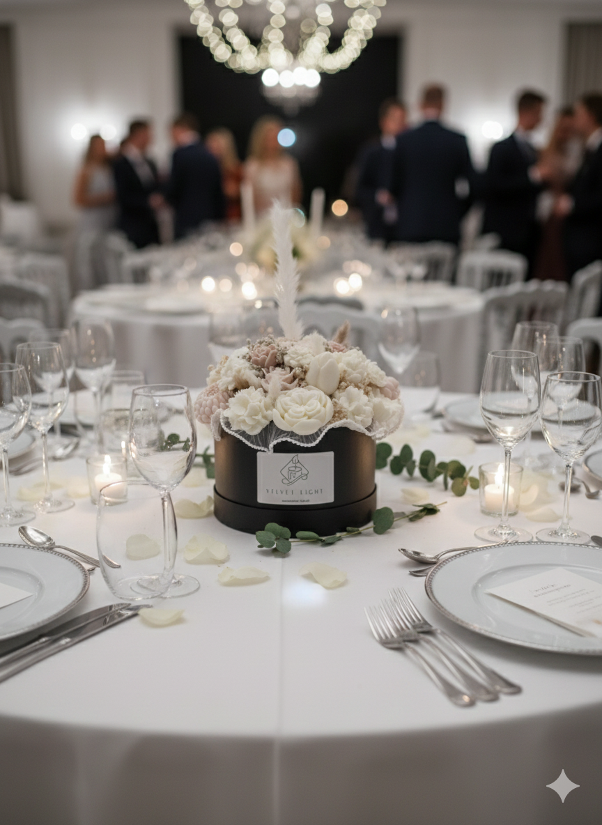 Wachsblume auf einem Tisch