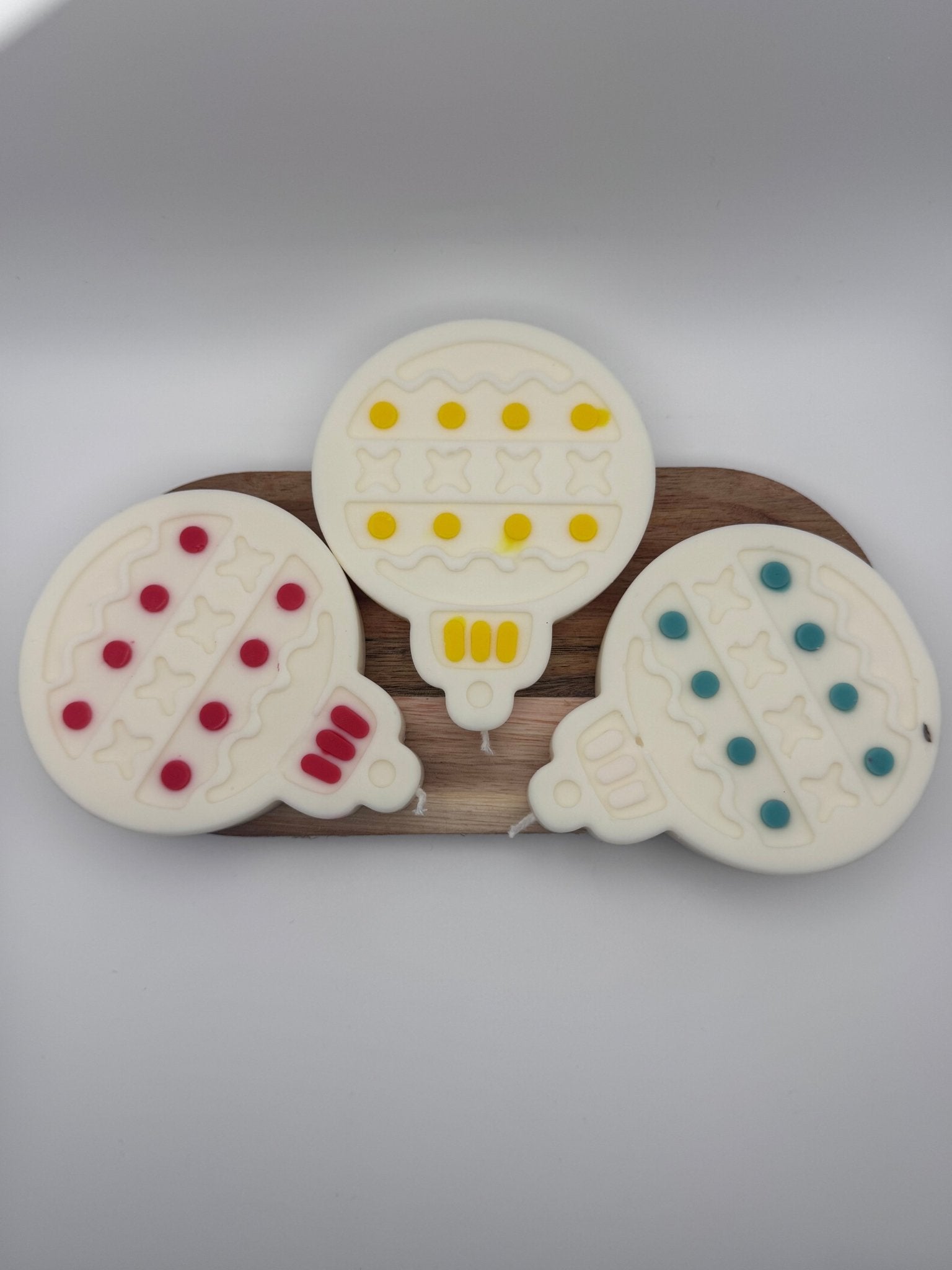 Bunte Weihnachtskugeln 3er Set - Velvet Light