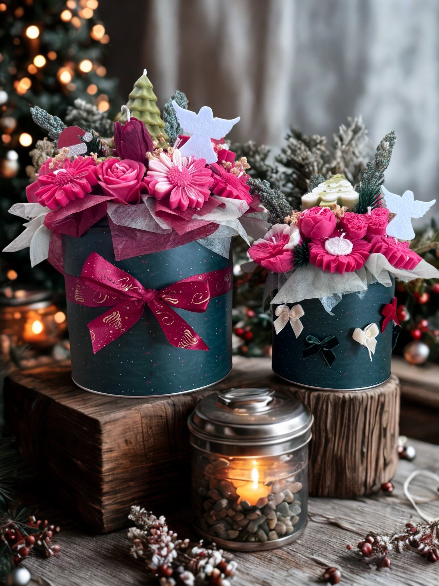 Weihnachts Strauss klein - Velvet Light